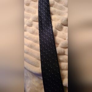 Vintage Elegant Navy Blue Tie with Subtle Pattern.  Adult/teen/child